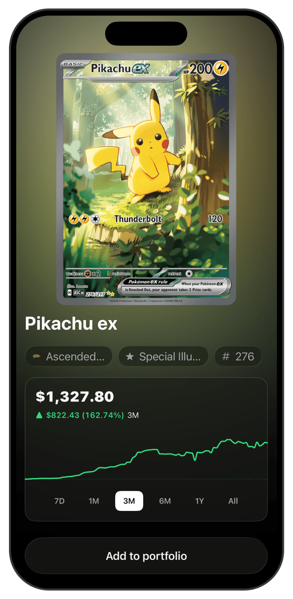 Pikadex card detail.